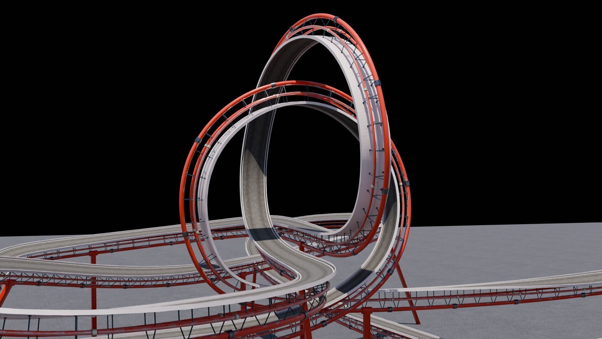 3D Stunt Track Acrobatic Track Low-poly 3D model_18