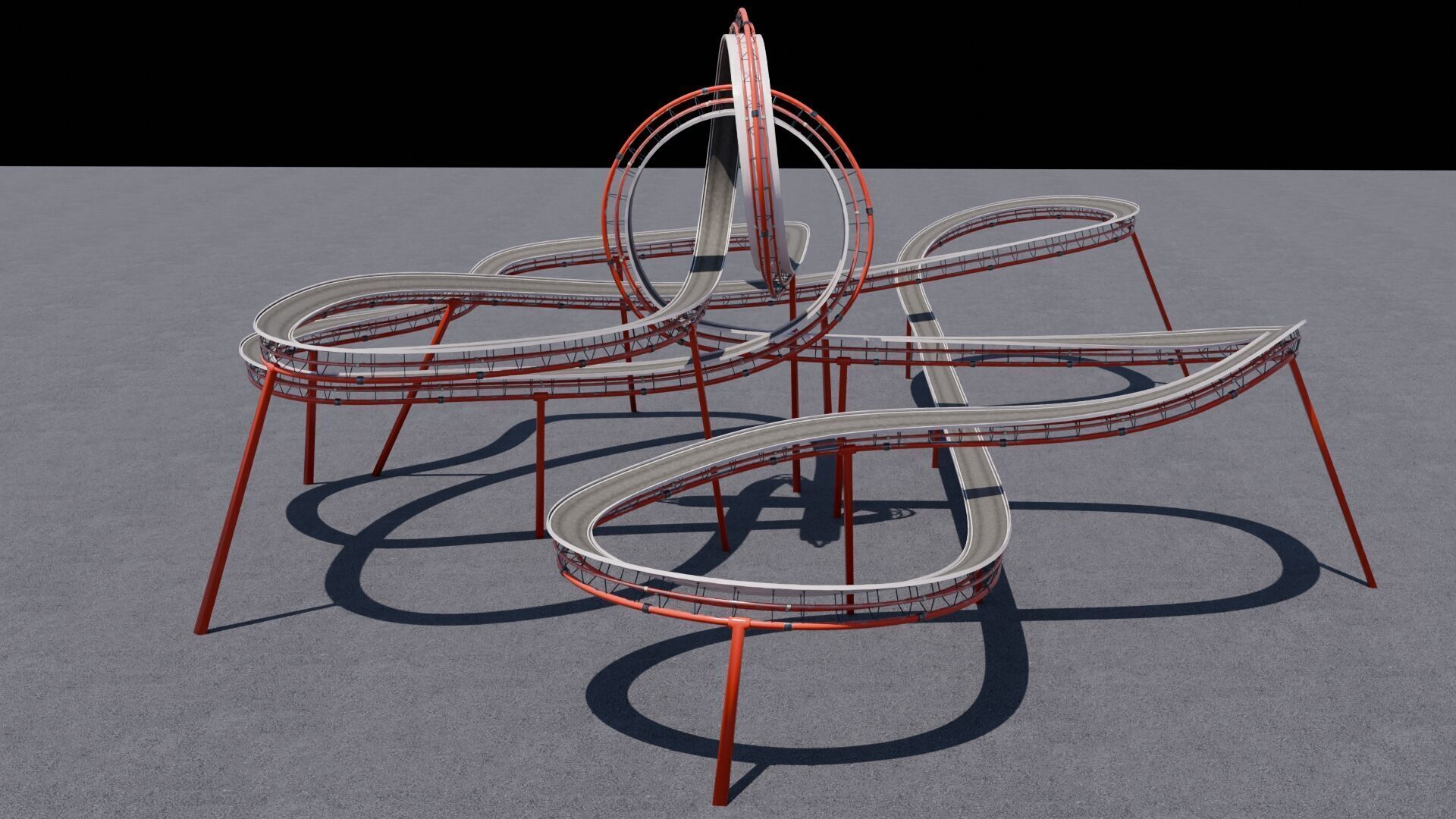 3D Stunt Track Acrobatic Track Low-poly 3D model_12