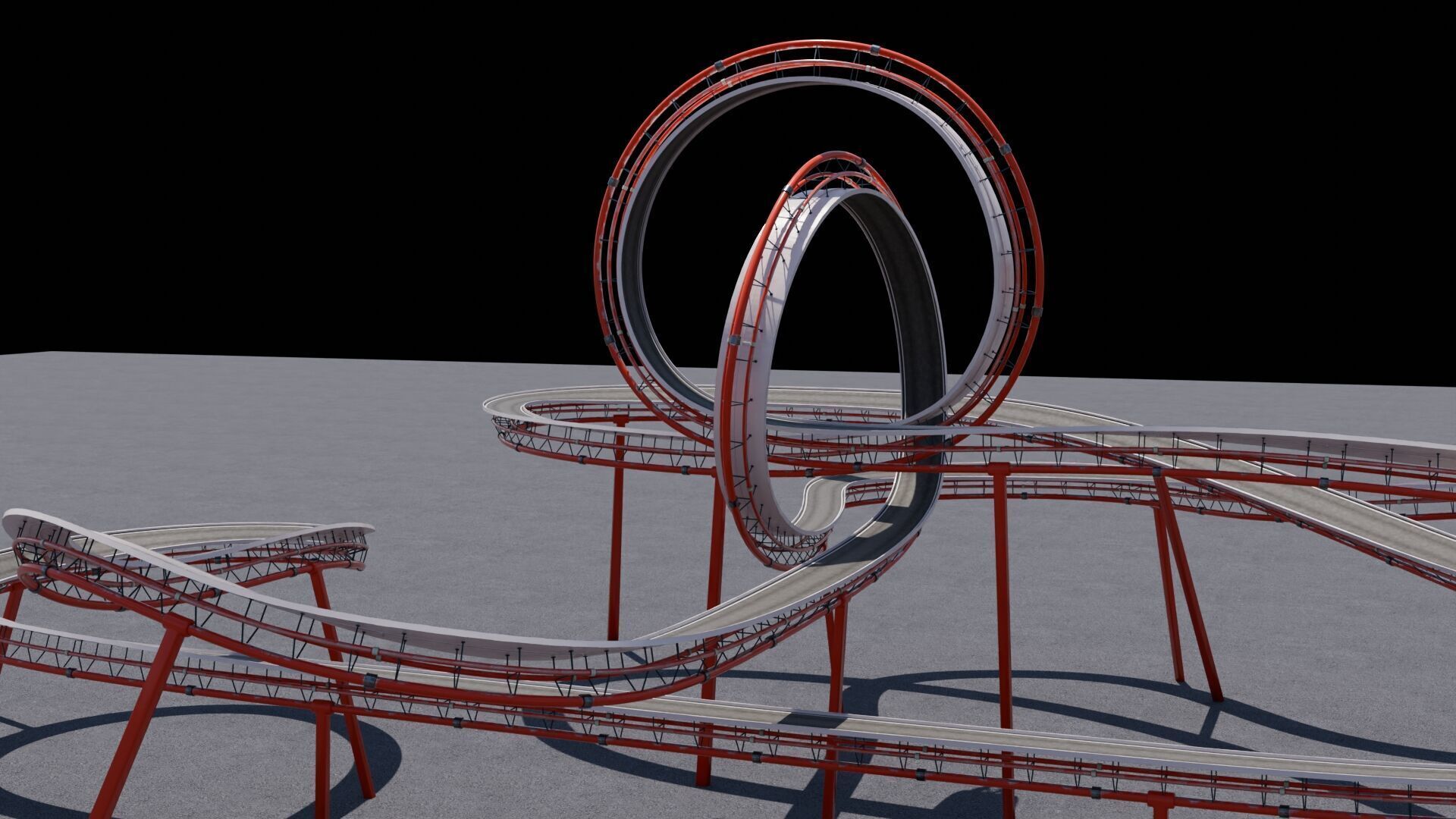 3D Stunt Track Acrobatic Track Low-poly 3D model_14