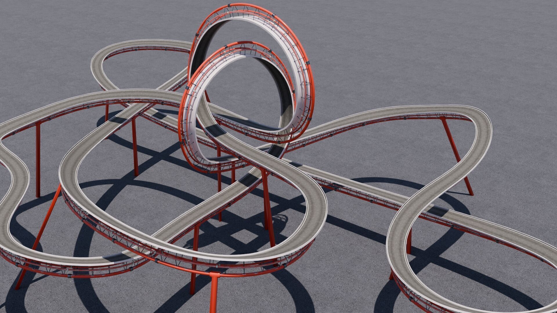 3D Stunt Track Acrobatic Track Low-poly 3D model_7