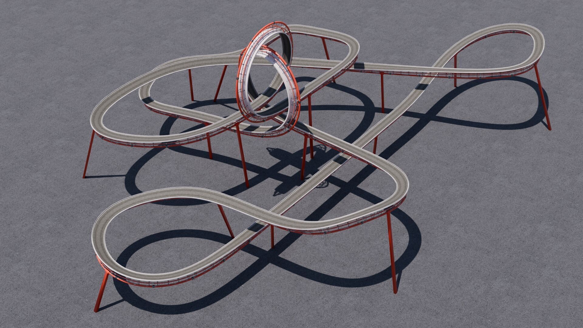 3D Stunt Track Acrobatic Track Low-poly 3D model_10