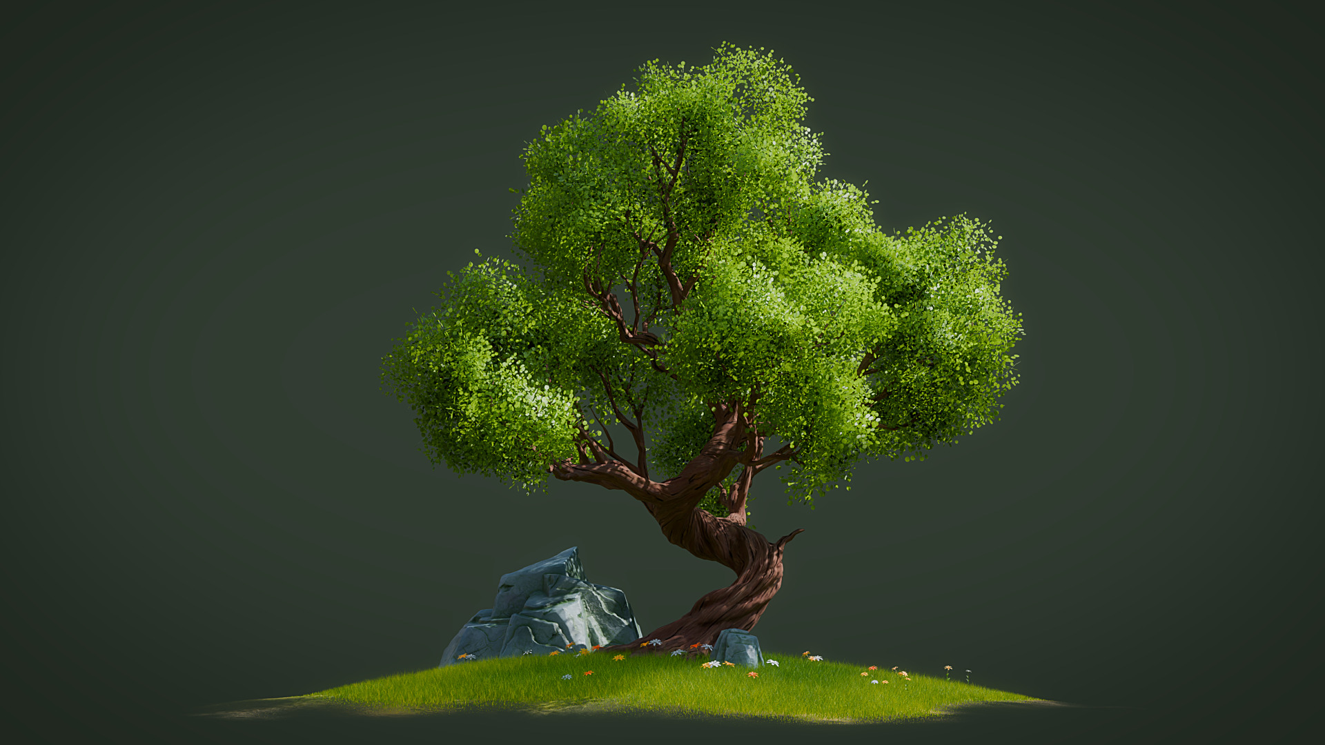 Cartoon Stylized Tree 3D model | CGTrader
