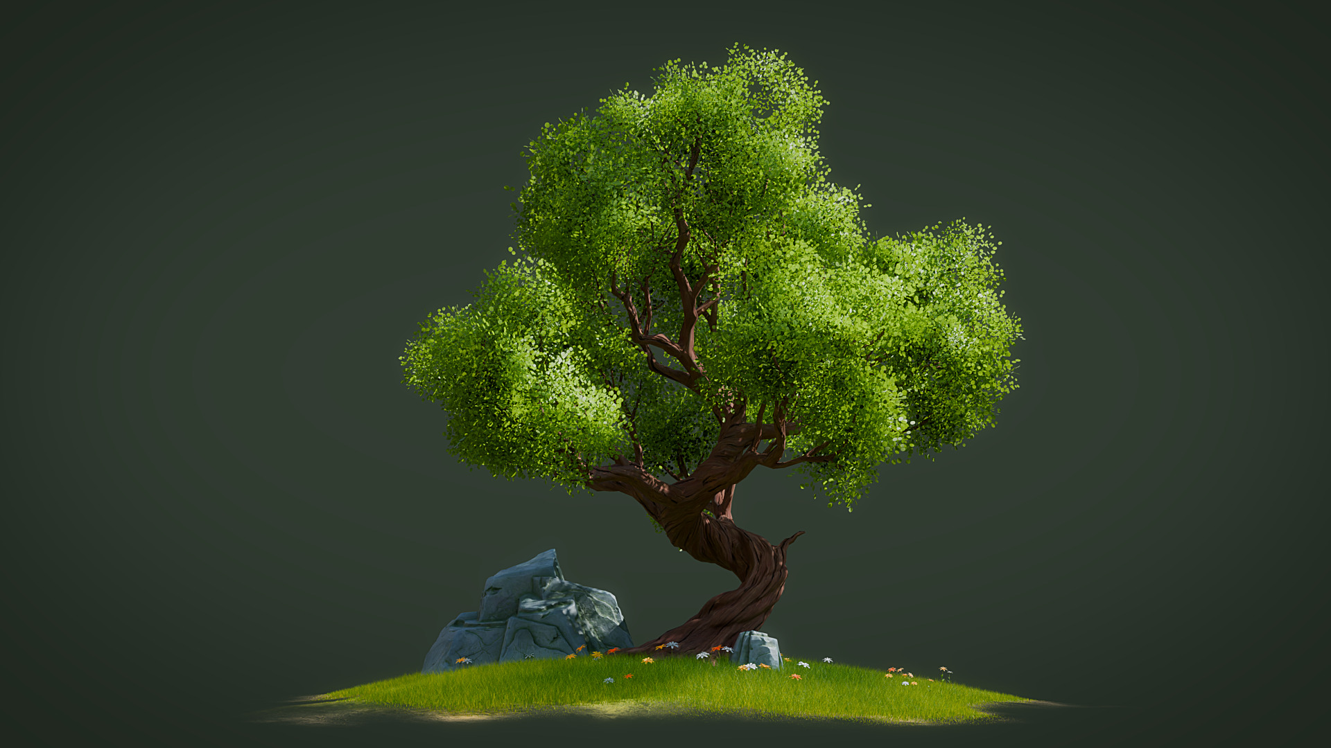 Cartoon Stylized Tree 3D model | CGTrader