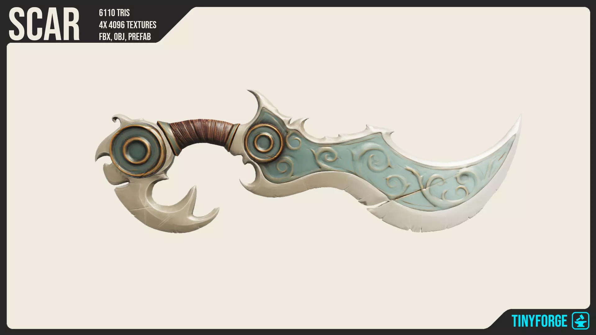 Stylized Fantasy Sword Low-poly 3D model