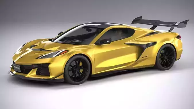 Corvette ZR1 2025 LowPoly