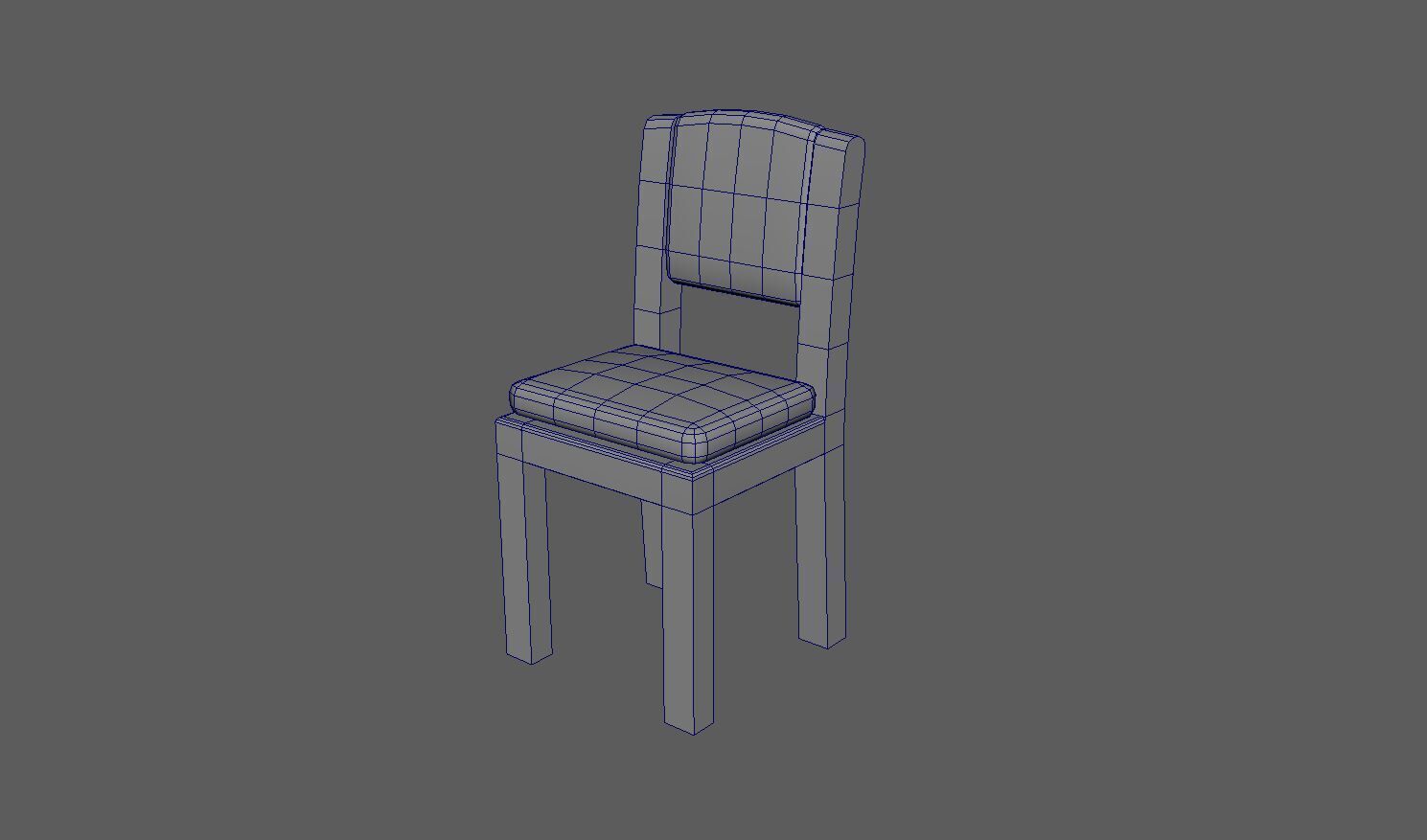 Stylized Handpainted Chair low poly Model Low-poly 3D model_5