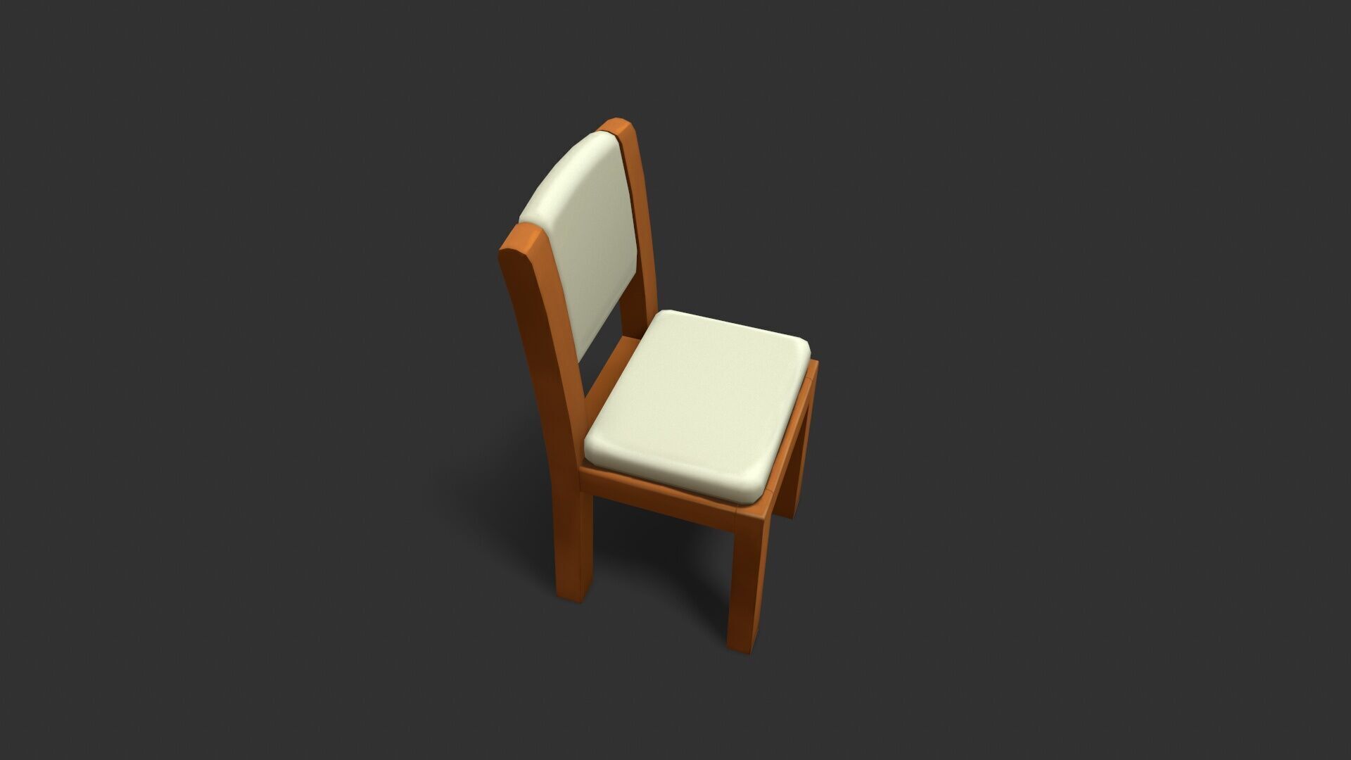 Stylized Handpainted Chair low poly Model Low-poly 3D model_3