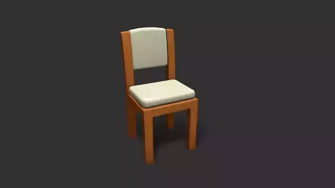 Stylized Handpainted Chair low poly Model
