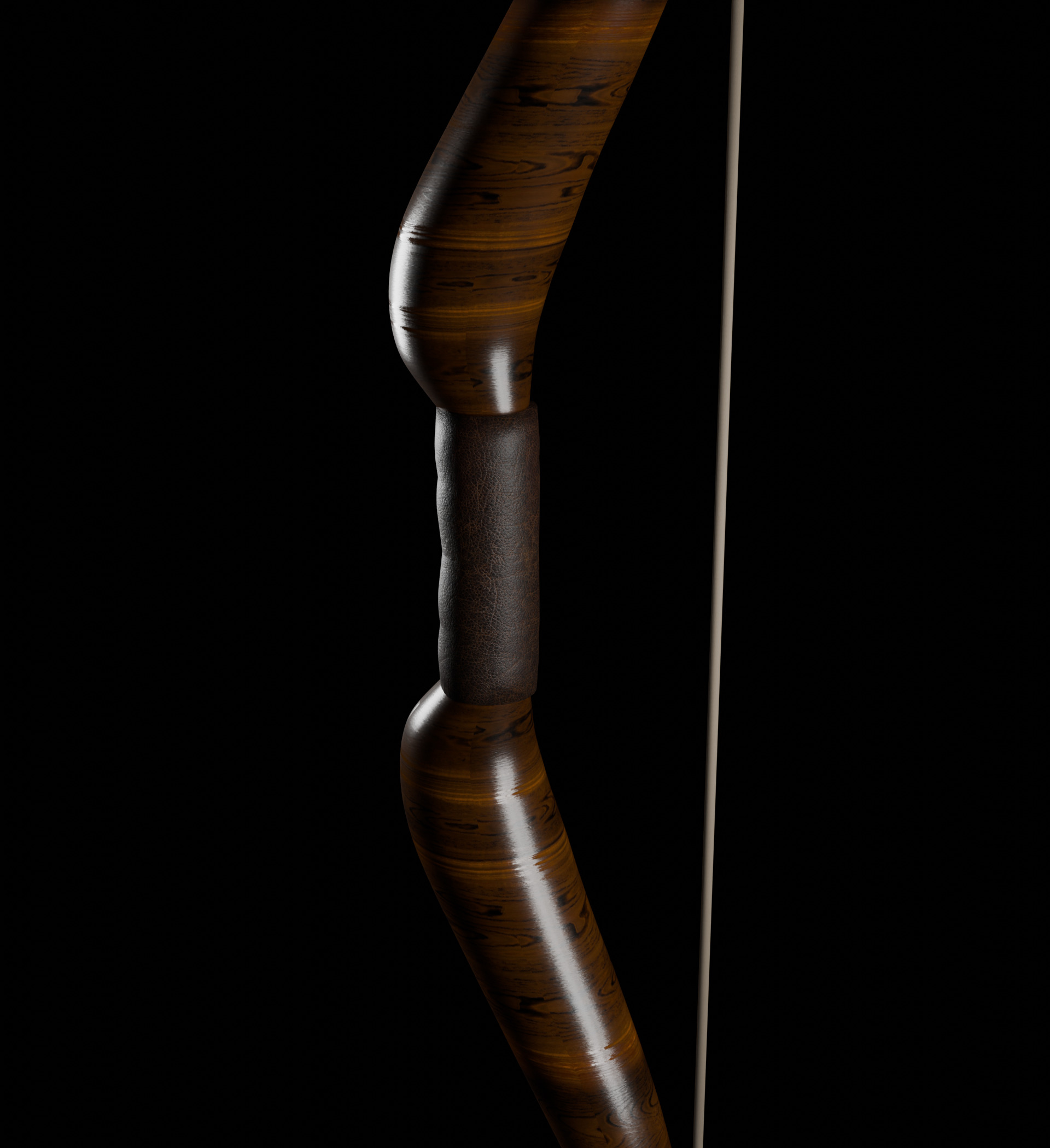 Wooden Bow low poly Low-poly 3D model_3