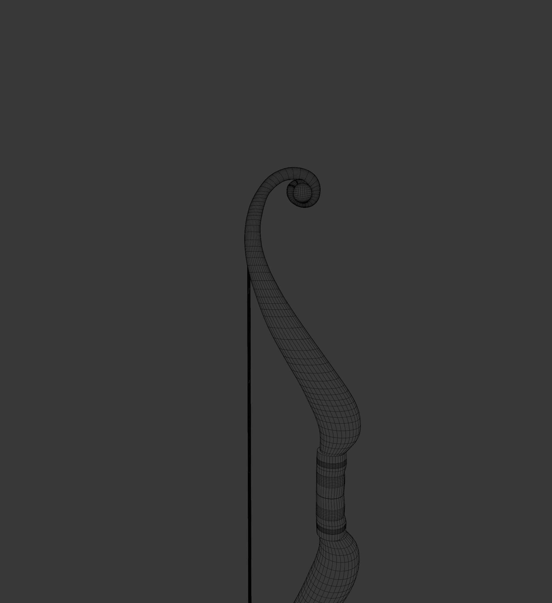 Wooden Bow low poly Low-poly 3D model_5