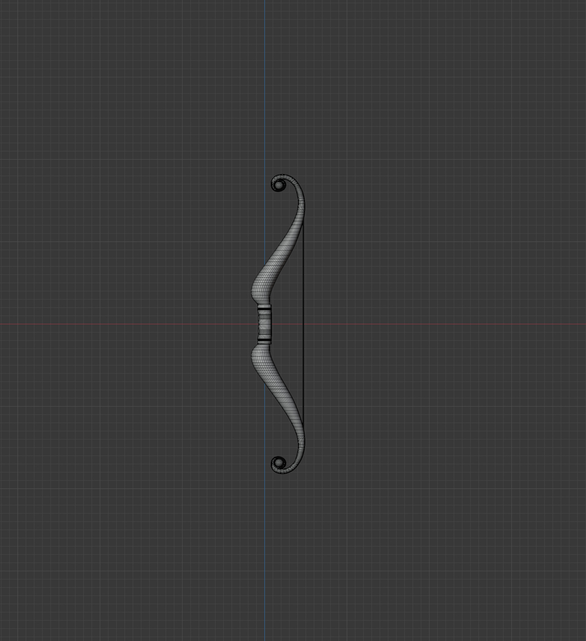 Wooden Bow low poly Low-poly 3D model_4