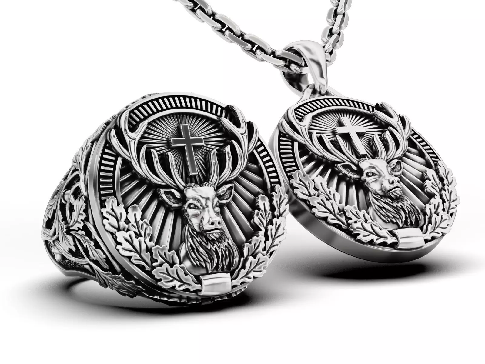 Collection St Hubertus Ring and pendant _0