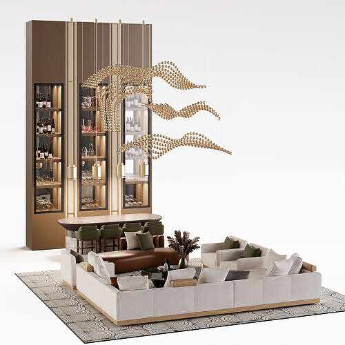 Archmodels vol 298 - lounge furniture sets 3D model 6