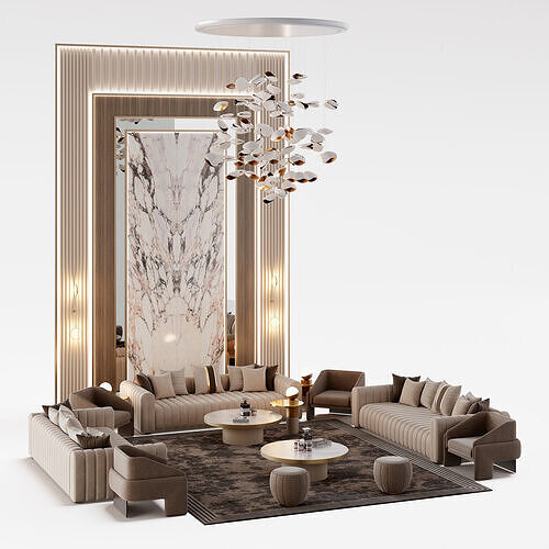 Archmodels vol 298 - lounge furniture sets 3D model 7