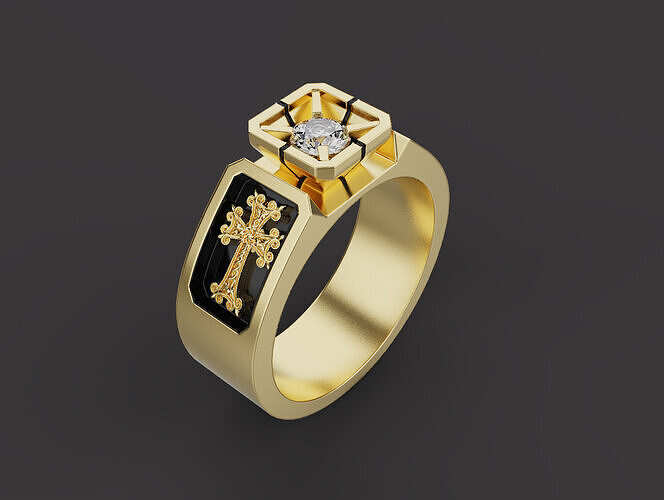 Cross Ring 61475 3D print model