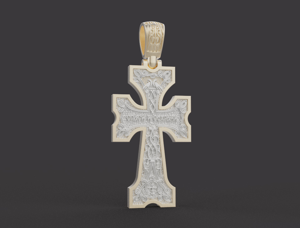 Cross Pendant 61191 3D print model_2