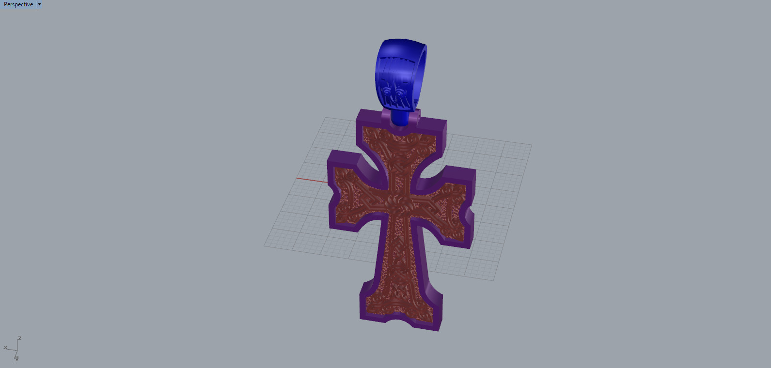 Cross Pendant 61191 3D print model_4