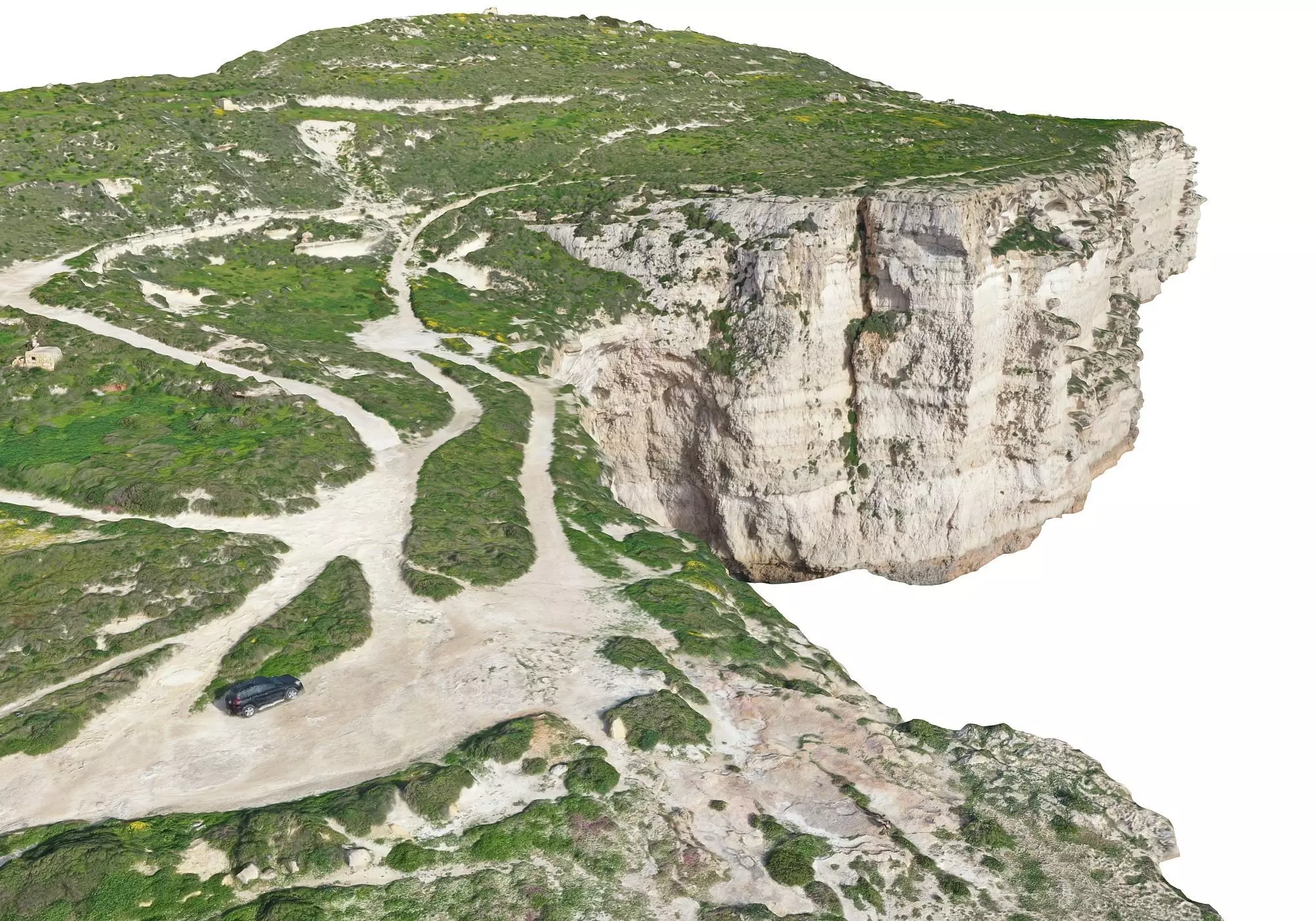Ocean Cliff Low-poly 3D model
