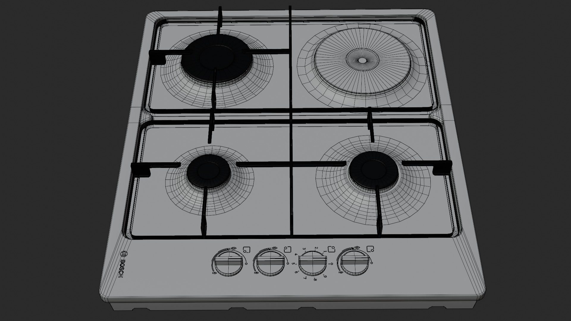 Cooktop Bosch PBY6C5B60O Low-poly 3D model Low-poly 3D model_5