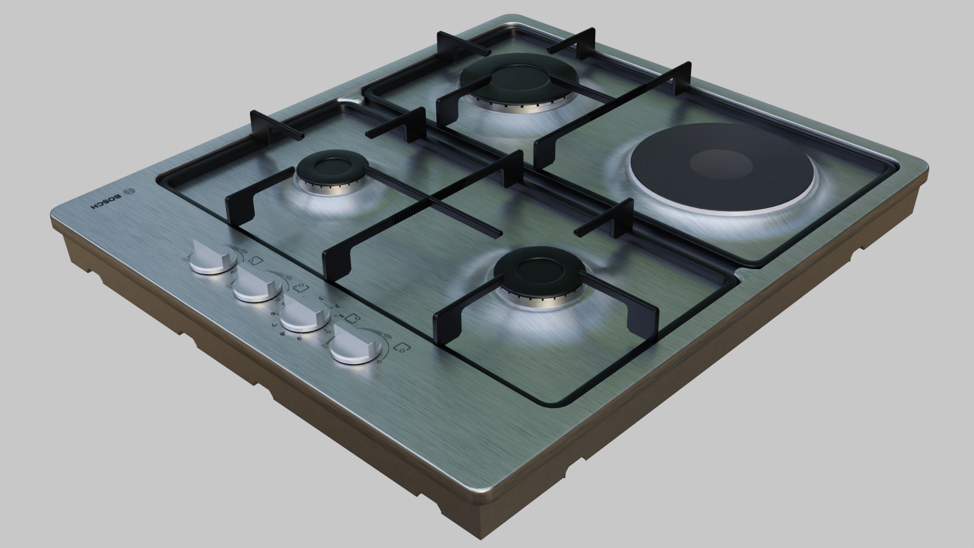 Cooktop Bosch PBY6C5B60O Low-poly 3D model Low-poly 3D model_2