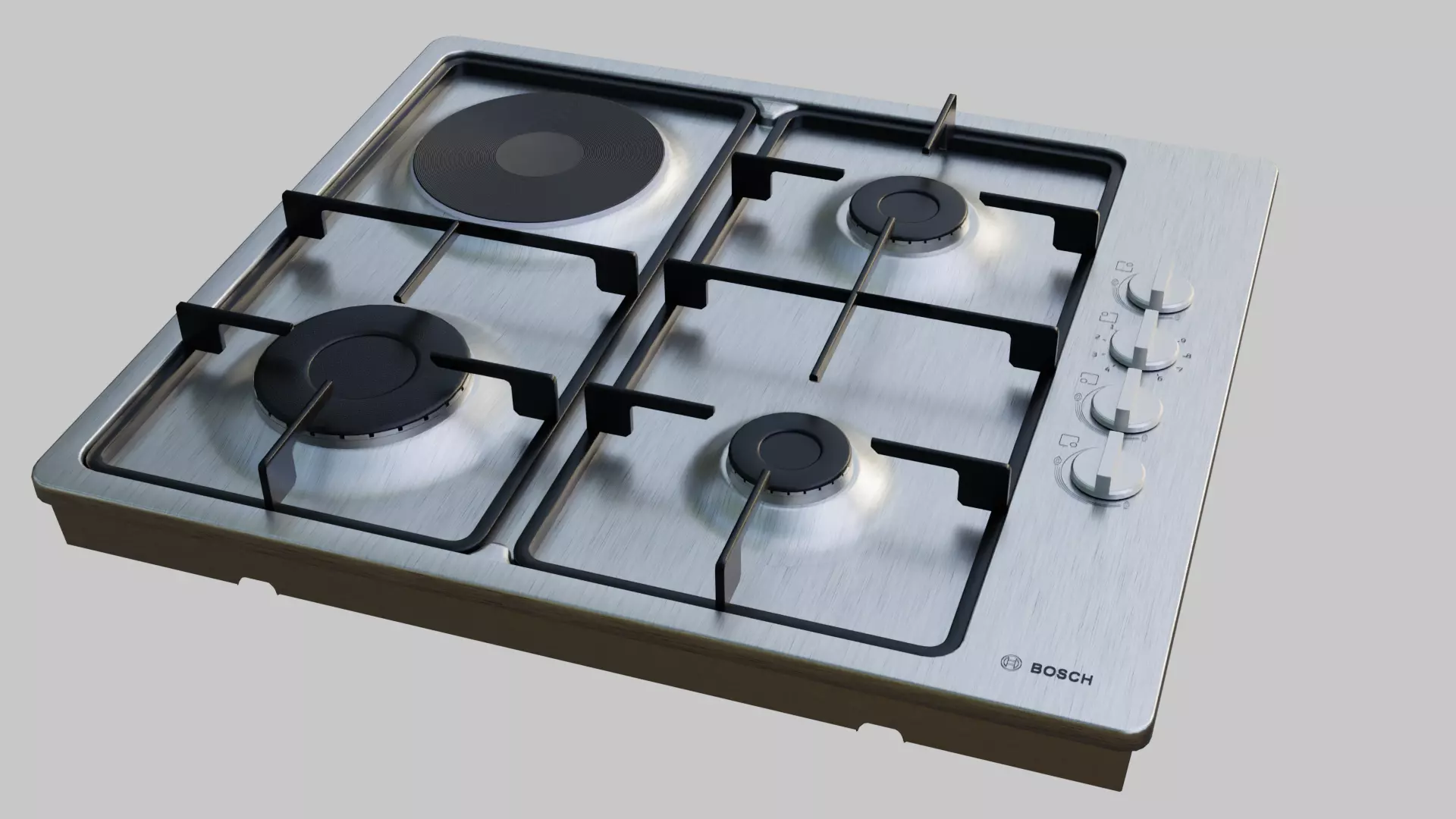 Cooktop Bosch PBY6C5B60O Low-poly 3D model Low-poly 3D model_0