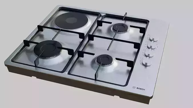 Cooktop Bosch PBY6C5B60O Low-poly 3D model