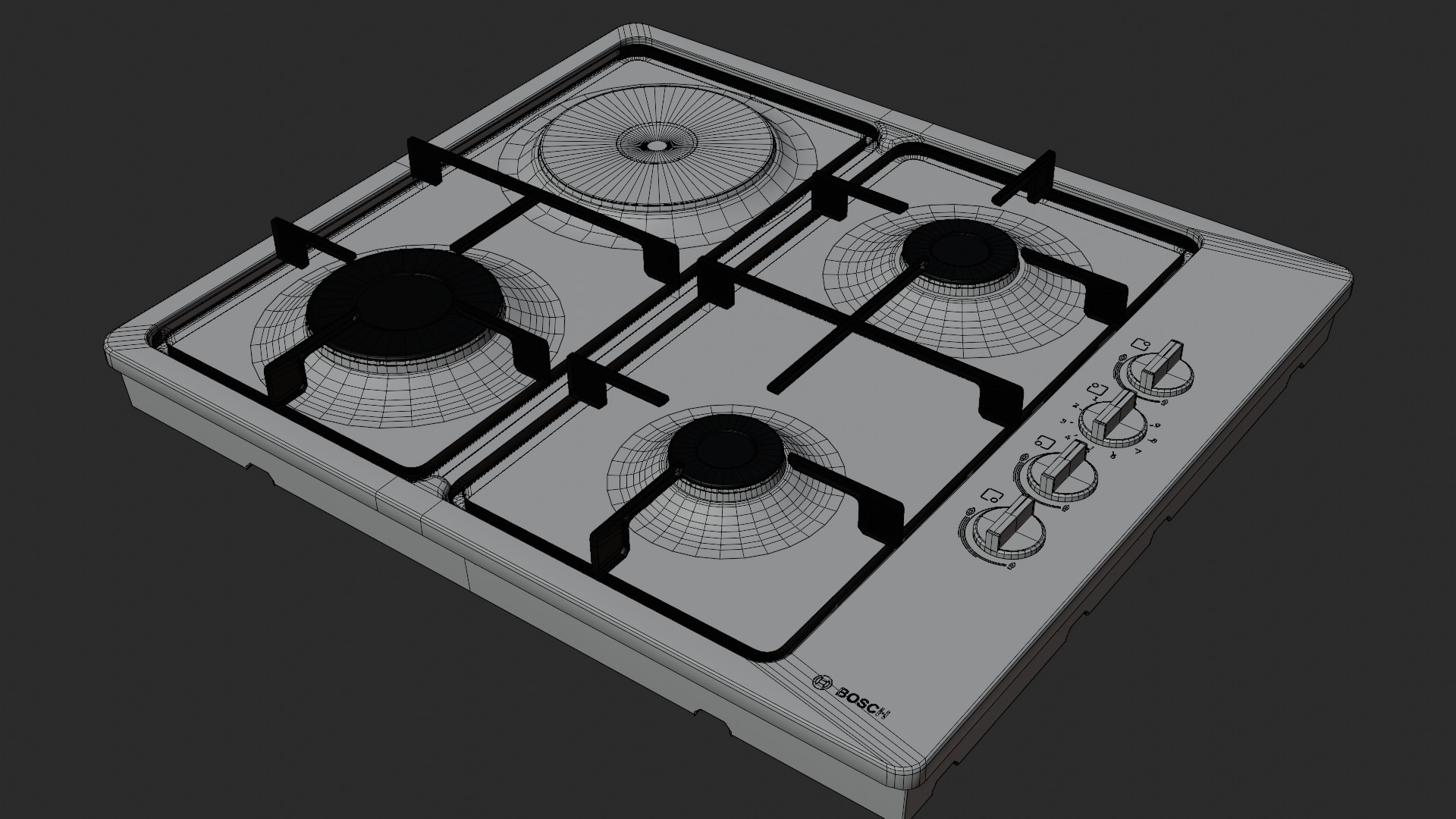Cooktop Bosch PBY6C5B60O Low-poly 3D model Low-poly 3D model_4