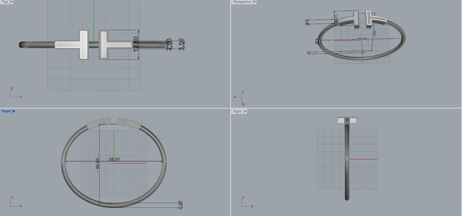 Bracelet 54242 3D print model_6