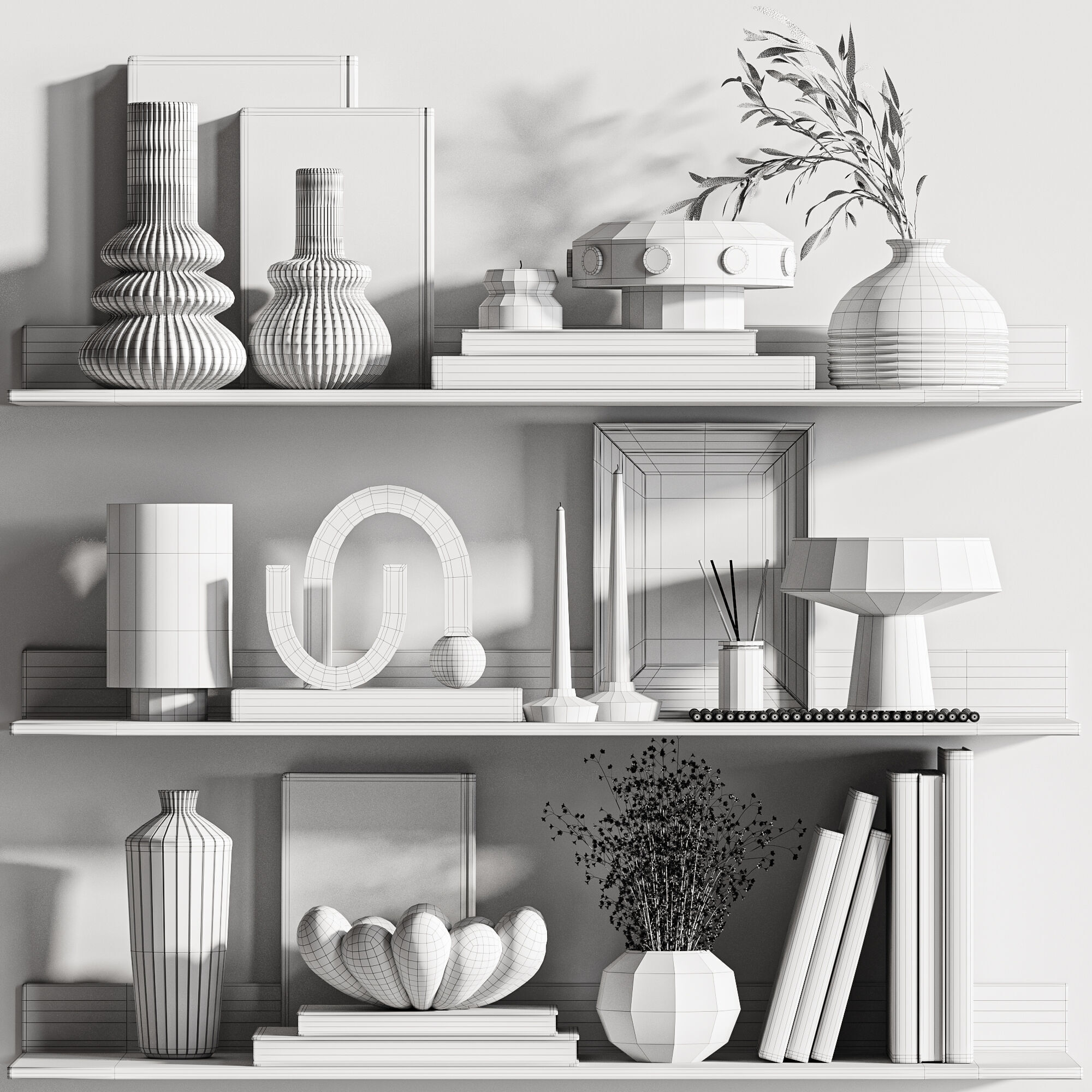 Decorative set16 3D model_4