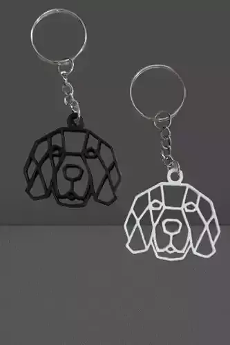 dog keychain 3D print model