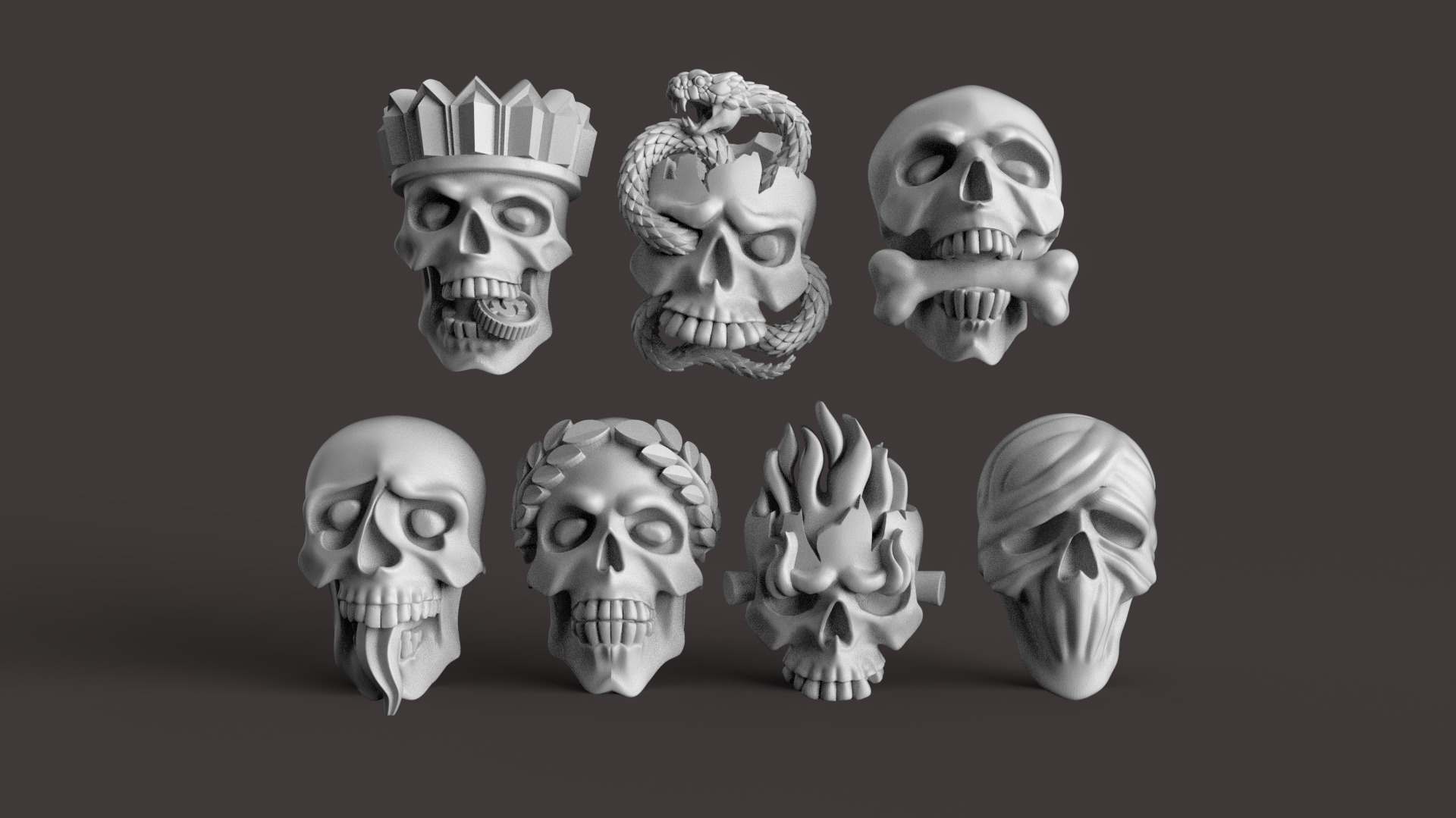 SKULLS MORTAL SINS 3D print model_30