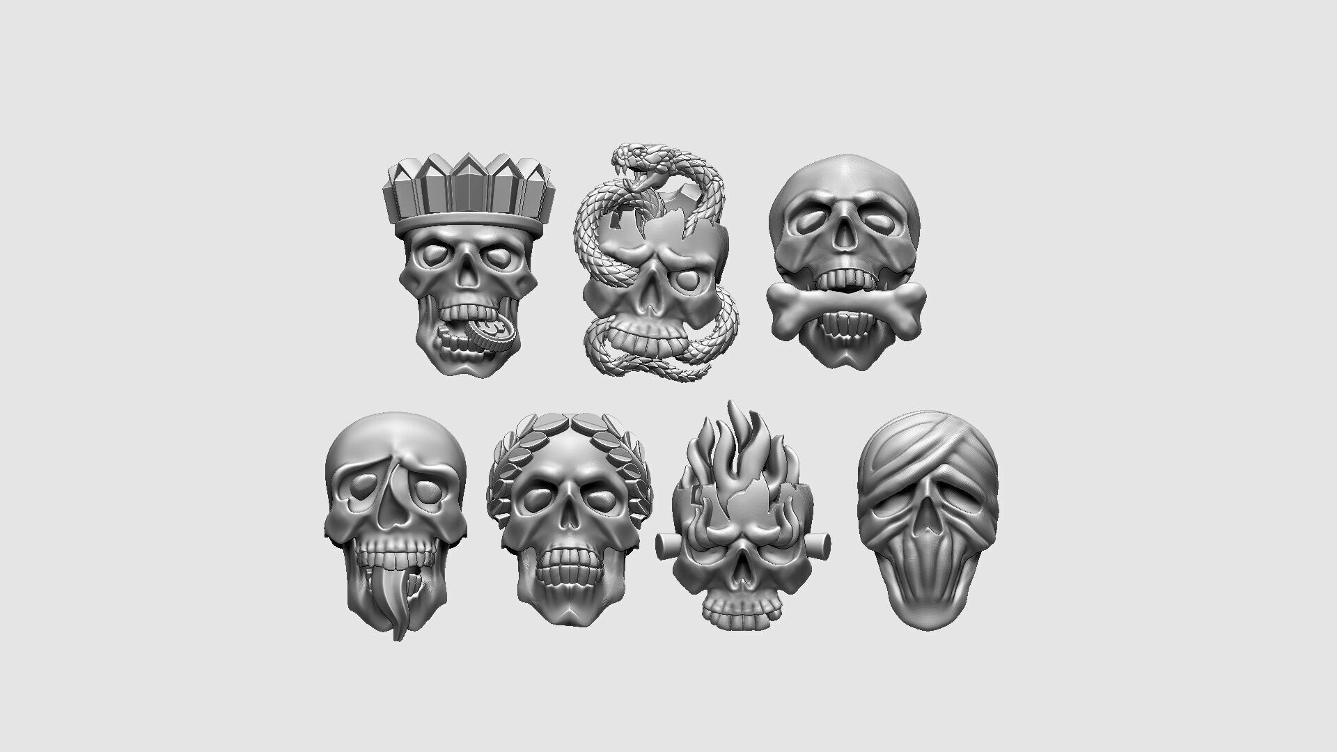 SKULLS MORTAL SINS 3D print model_24