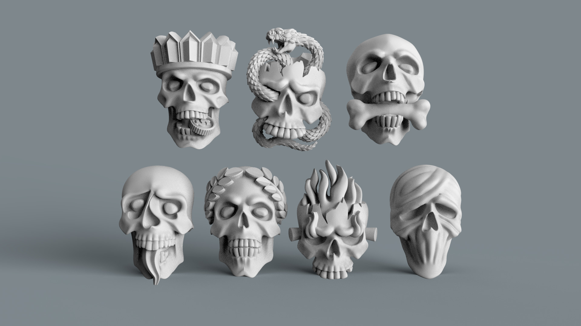 SKULLS MORTAL SINS 3D print model_2
