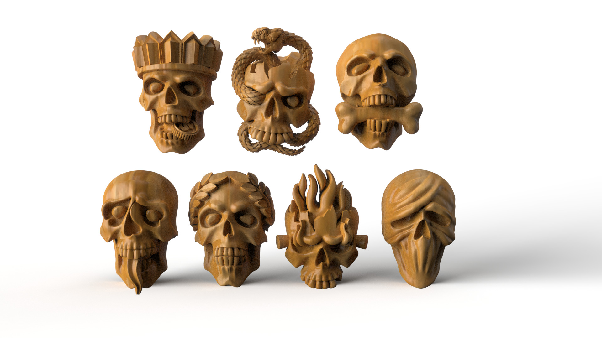 SKULLS MORTAL SINS 3D print model_1