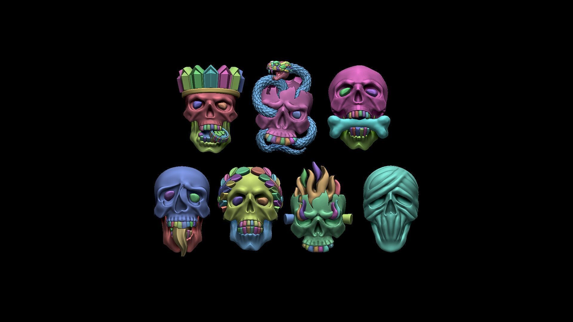 SKULLS MORTAL SINS 3D print model_19