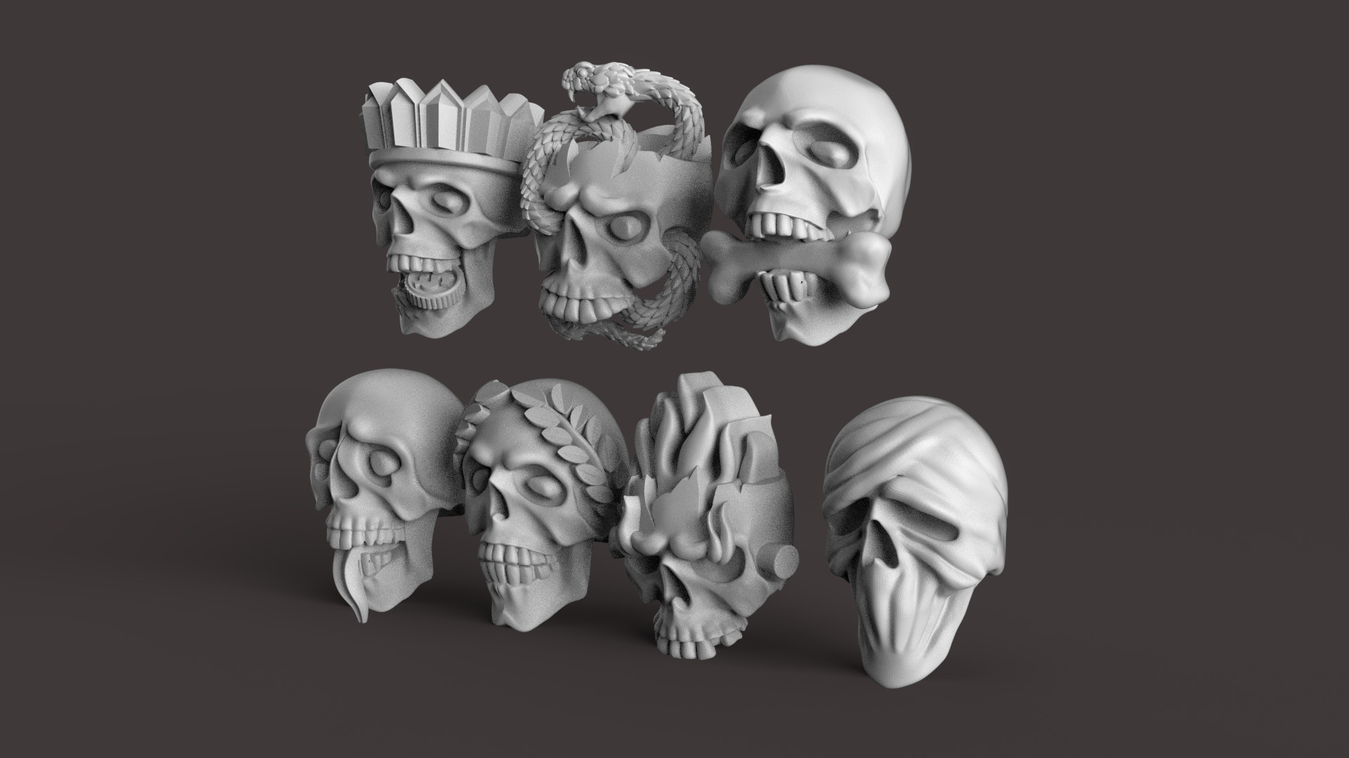 SKULLS MORTAL SINS 3D print model_26