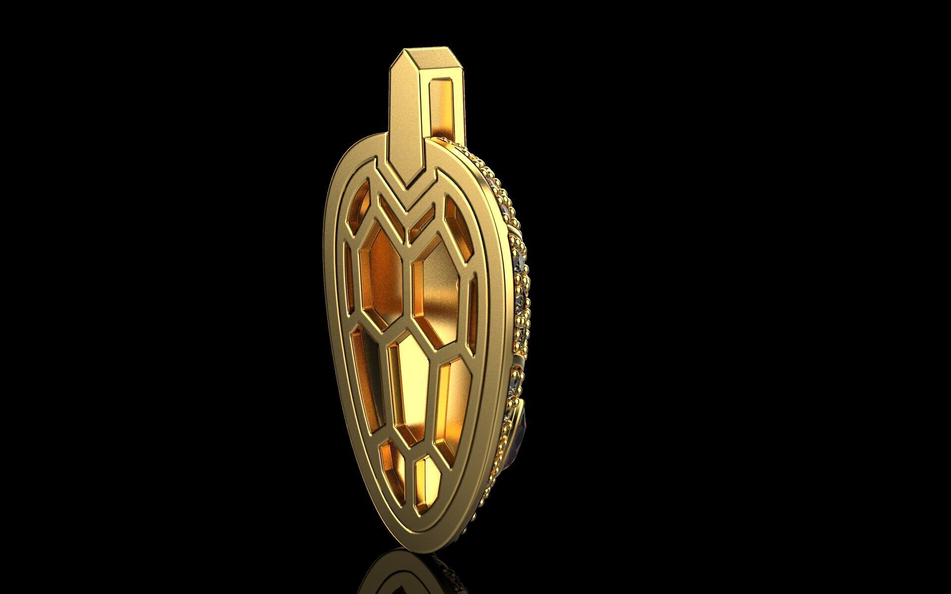 Snake Pendant 4954 3D print model_2