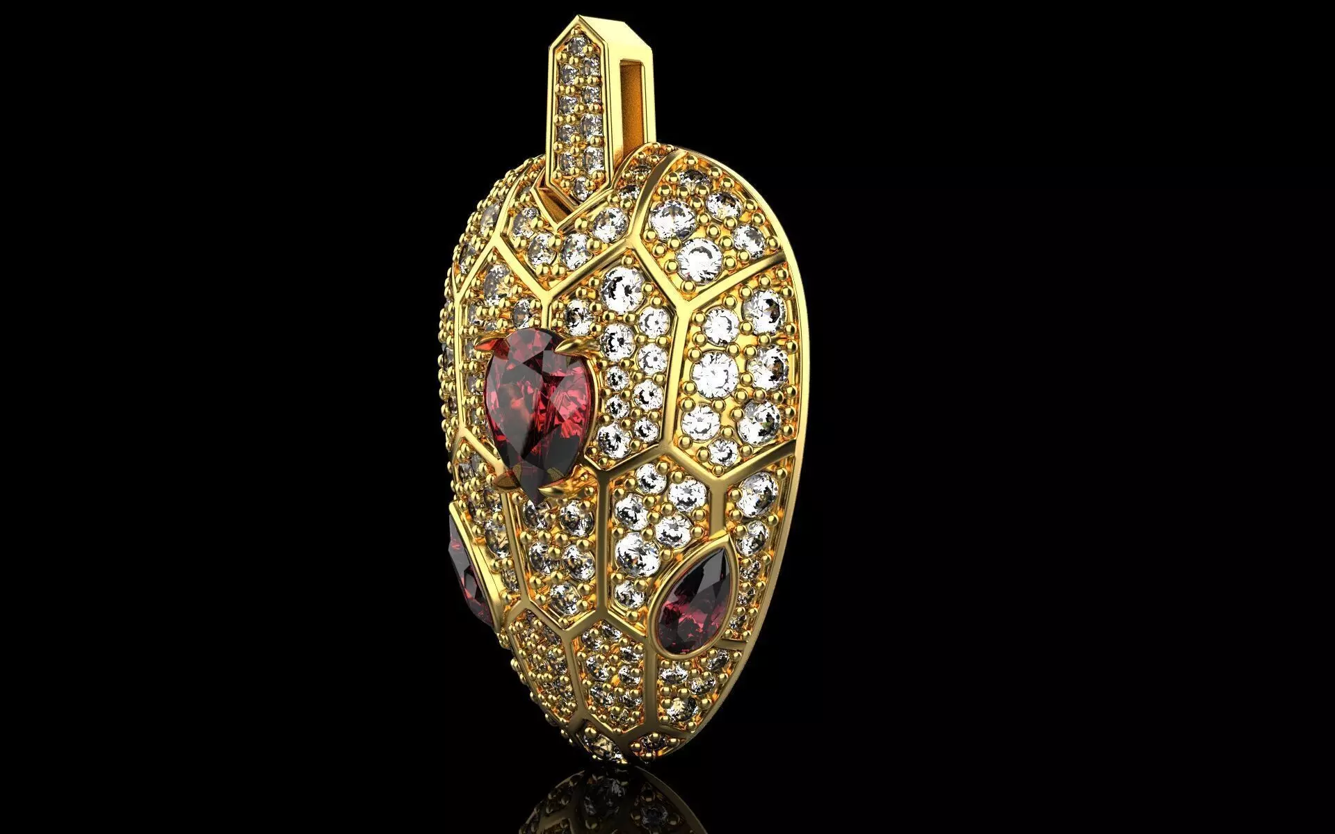 Snake Pendant 4954 3D print model_0