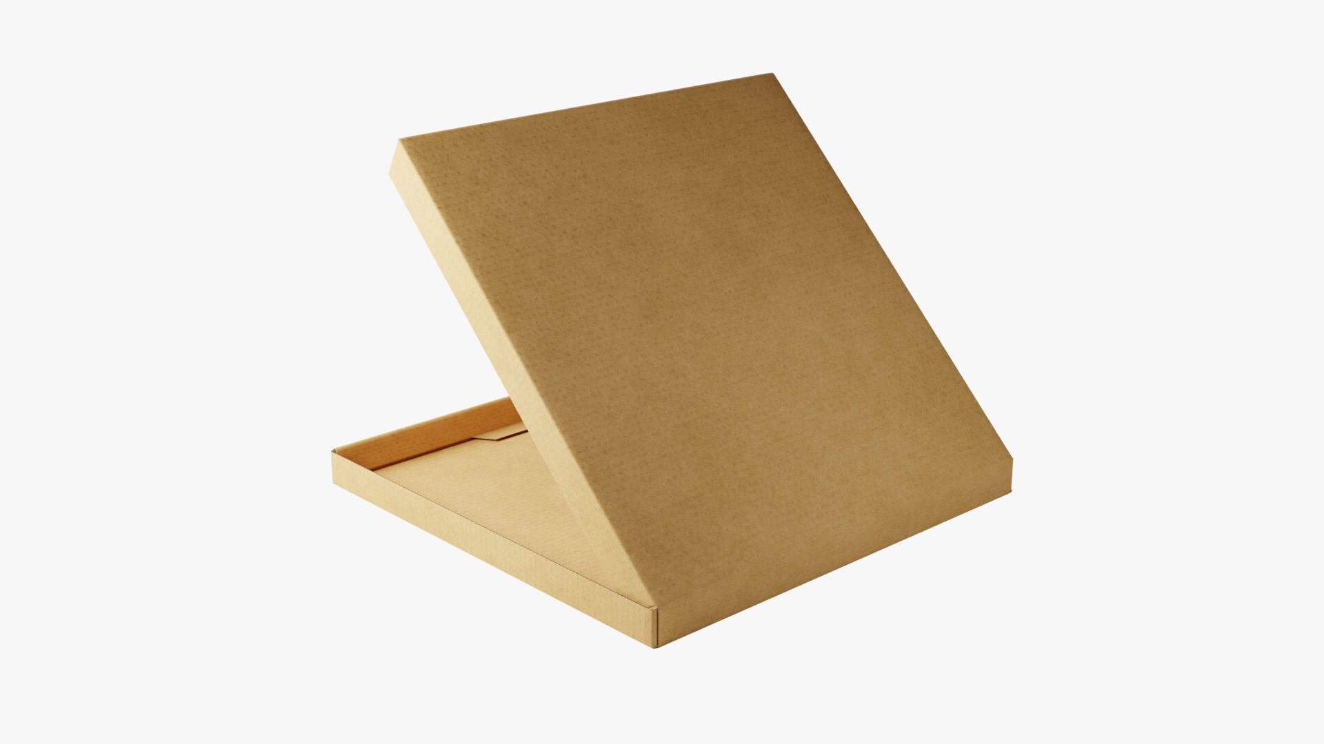 12 inch Kraft Paper Open Pizza Box 3D model_7