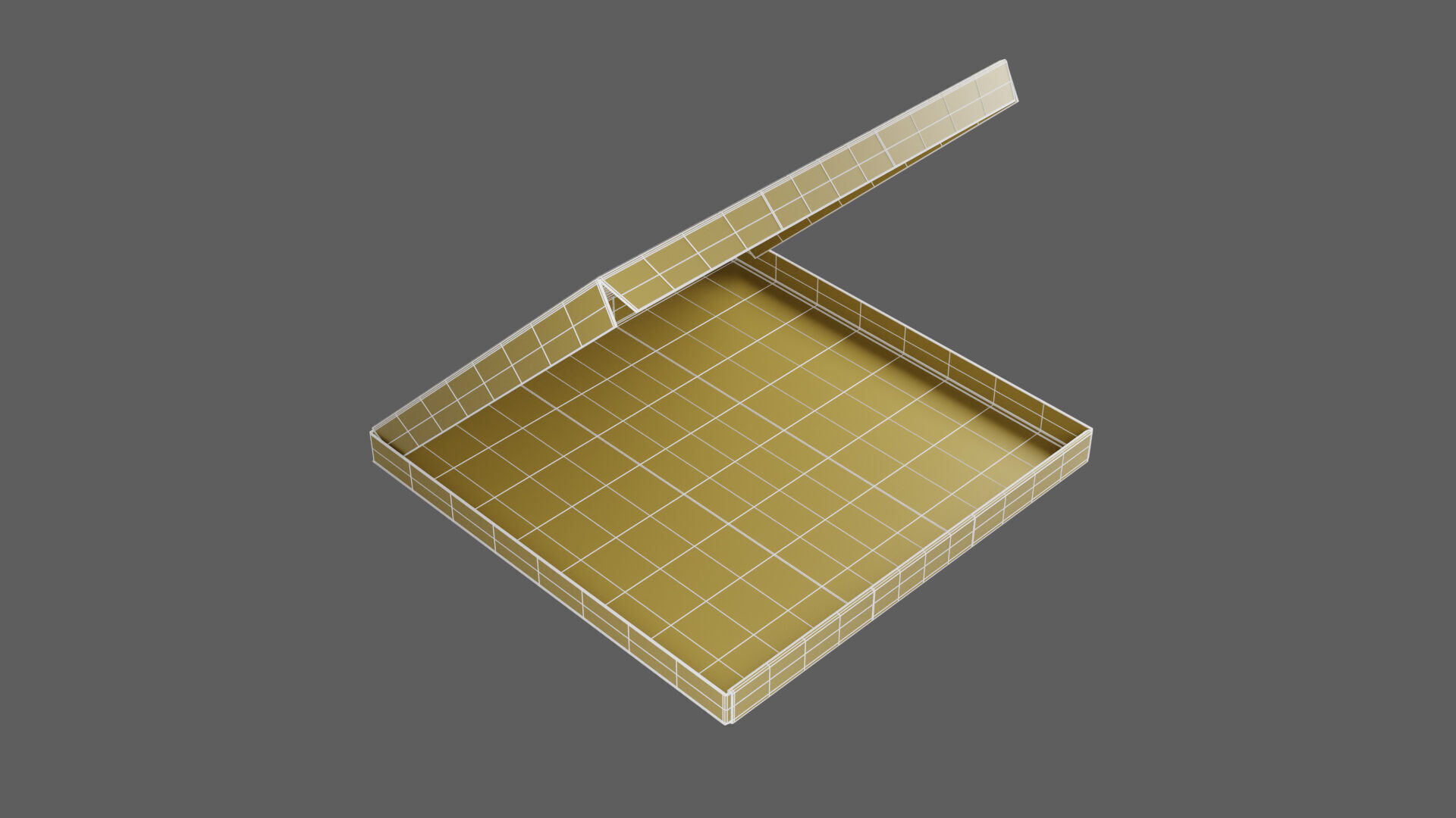 12 inch Kraft Paper Open Pizza Box 3D model_18