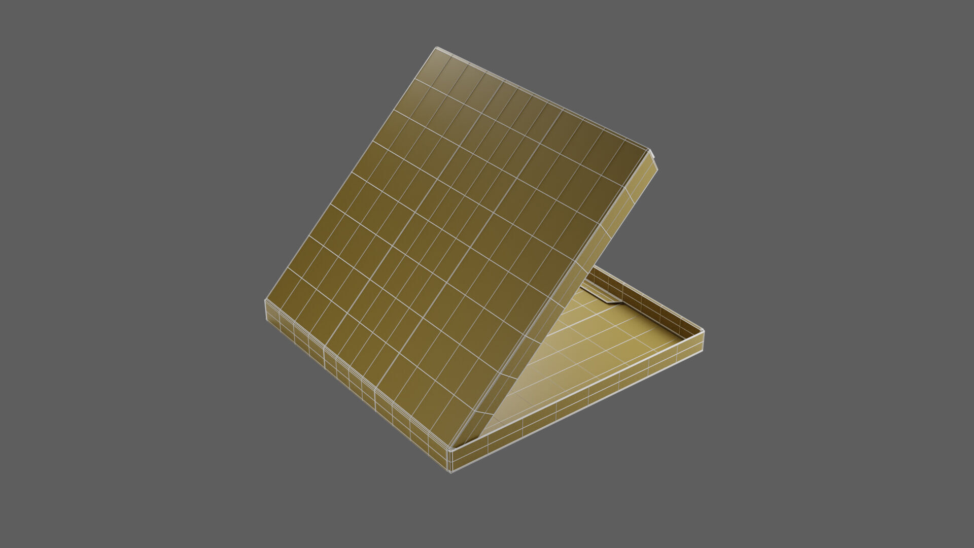 12 inch Kraft Paper Open Pizza Box 3D model_19