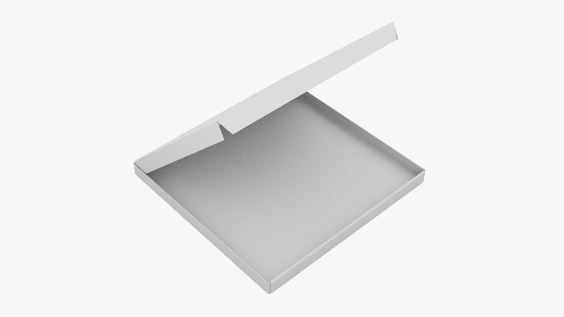 12 inch Kraft Paper Open Pizza Box 3D model_13