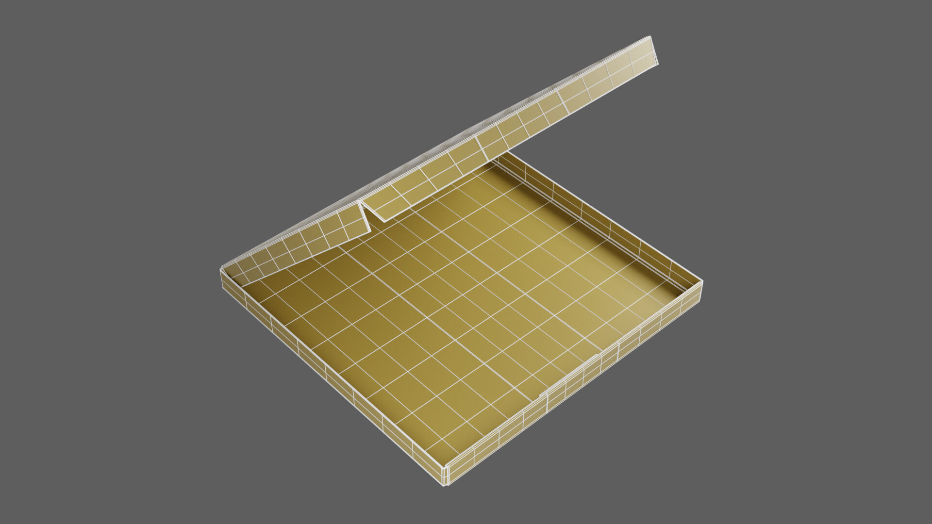 12 inch Kraft Paper Open Pizza Box 3D model_20