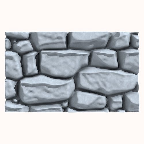 Stone wall 205 3D model