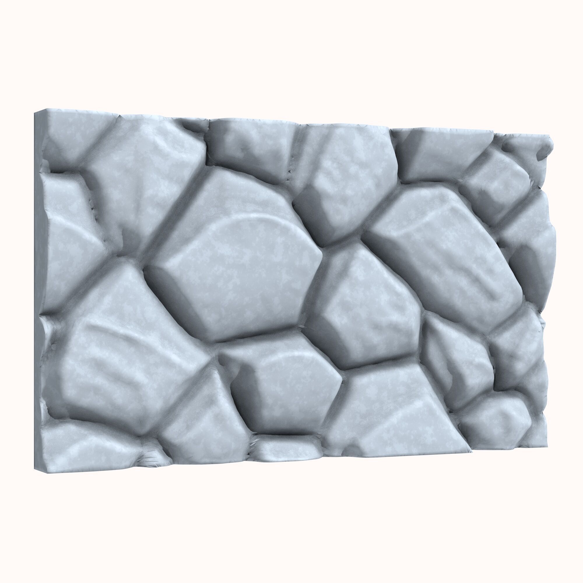 Stone wall 200 3D model_1