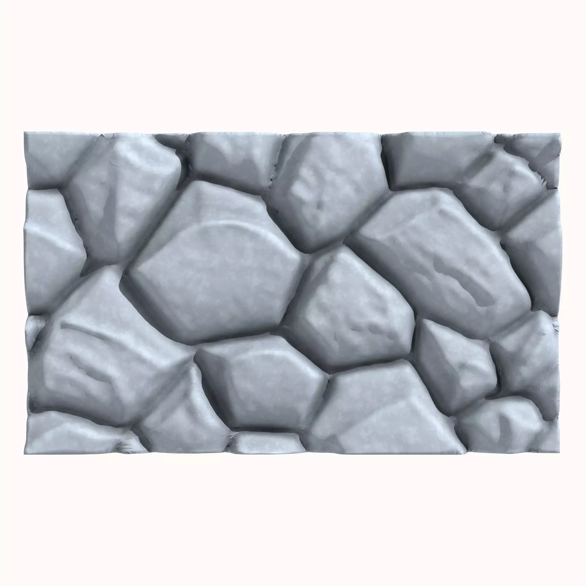 Stone wall 200 3D model_0
