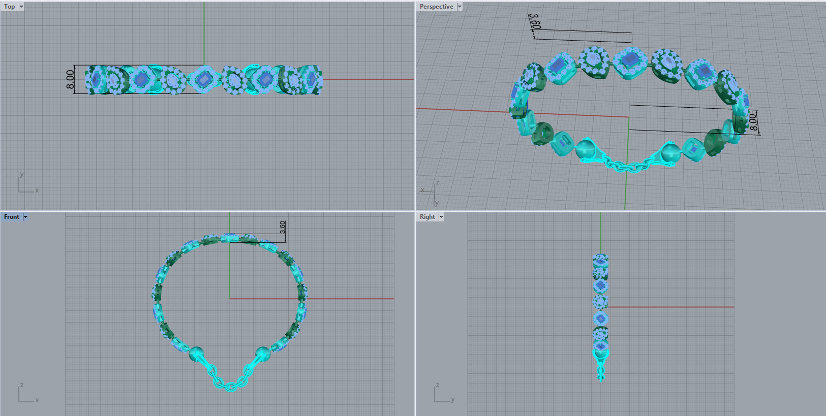 Bracelet 29189 3D print model_10