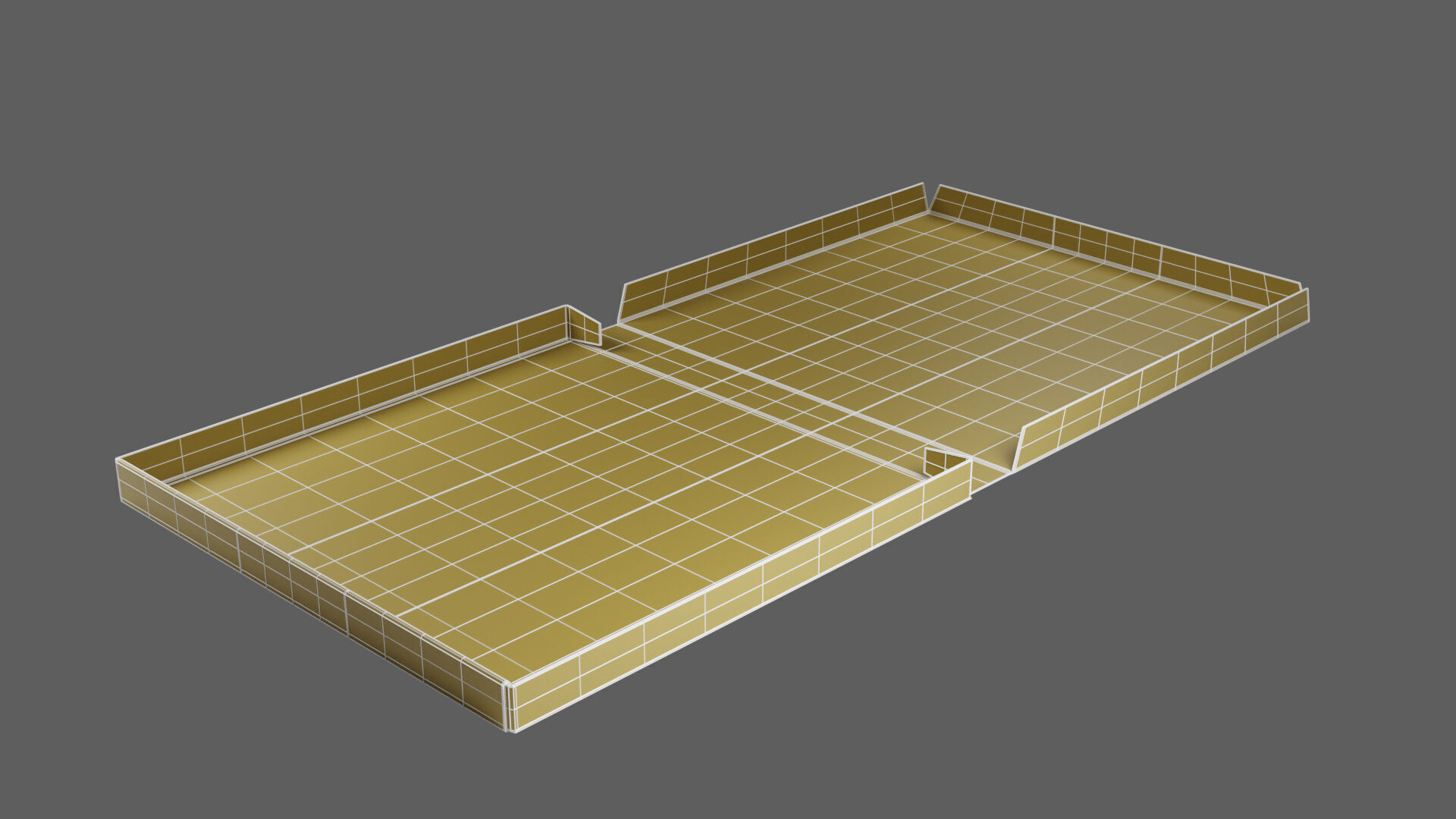 12 inch Kraft Paper Full Open Pizza Box 3D model_17