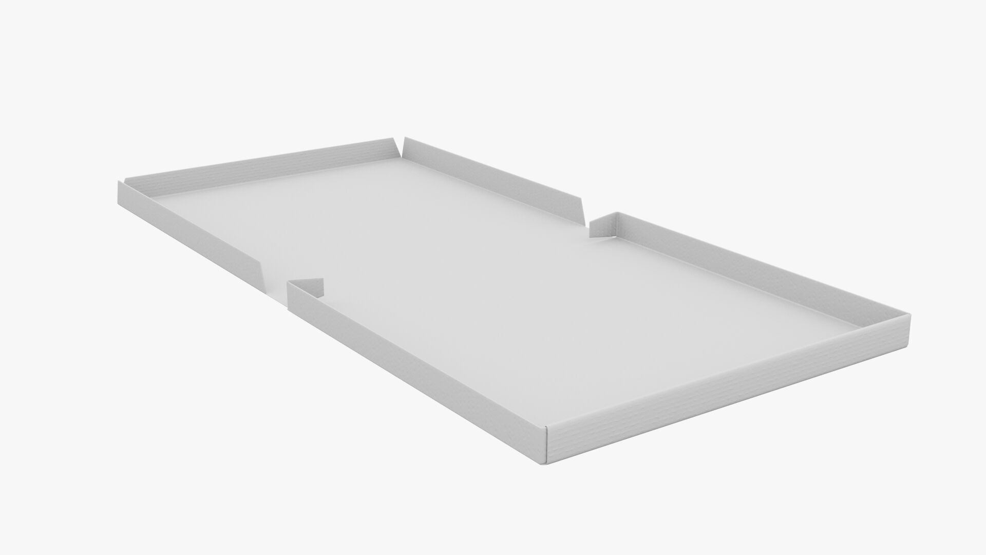 12 inch Kraft Paper Full Open Pizza Box 3D model_9