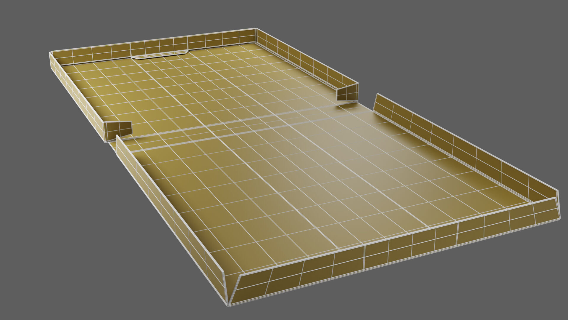 12 inch Kraft Paper Full Open Pizza Box 3D model_16